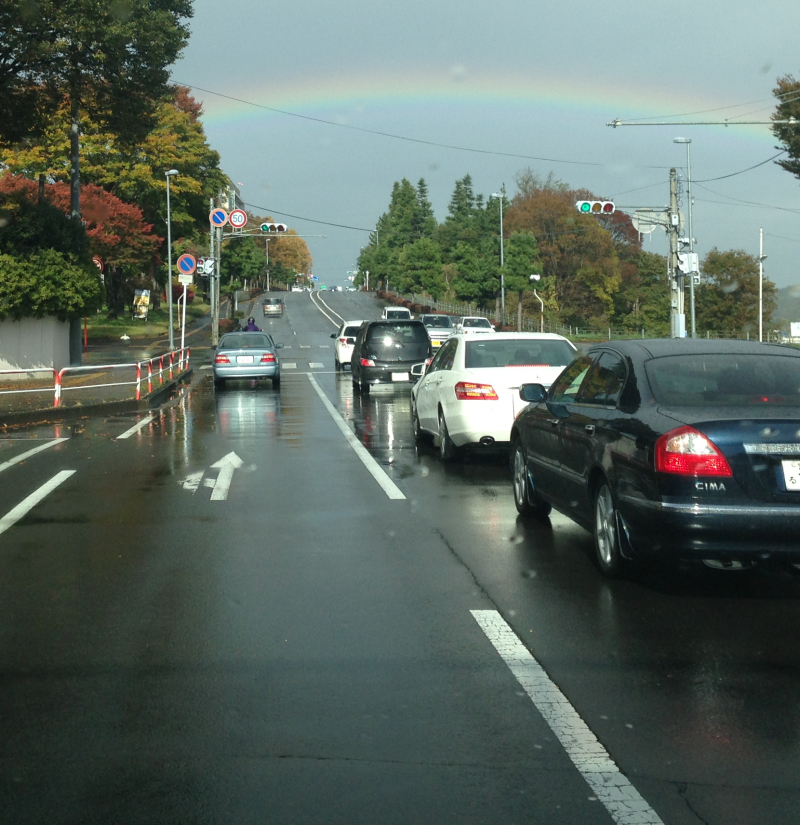 $遺品整理宮城仙台@スマイルライフみやぎブログ-遺品整理中、仙台市内で大きな虹を見ました。